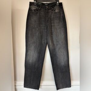 NWT Wild Fable High Rise Easy Rigid Straight Jeans Black Wash Size 10 32” Inseam